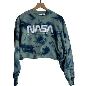 Mighty Fine NASA Tie-Dye Cropped Sweatshirt – Women’s XL
